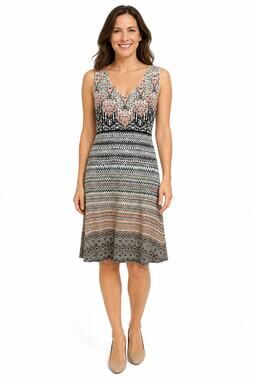 Santorini athleta mini stretch tribal geometric knit dress beach summer small